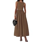 KIRUNDO Summe Sleeveless Maxi Dresses for Women 2026 Spring Wedding Guest A Line Tank Elegant Flowy Beach Long Sundress