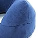 Inflatable Neck Pillow, Kisstaker Portable Travel Pillow Soft Air Setting Neck Pillow U Shape with Drawstring Bag (Dark Blue)