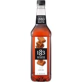 1883 Caramel Syrup for Drinks, Made in France, 1 Liter Plastic Bottle