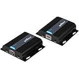 gofanco 395ft 1080p HDMI Extender Over IP Kit - 1 to Many or Over Single Cat5e/Cat6/Cat7 Cable with Remote IR Control - Up to 395 feet (120m) Full HD 1080p (TX&RX Kit, Part# HDBitTExt)