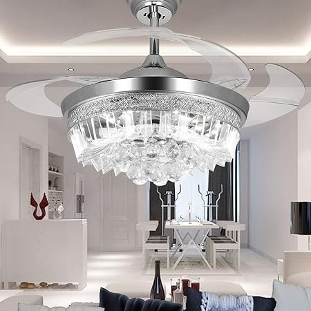 Rs Lighting Chandelier Ceiling Fan Light 42 Inch Crystal