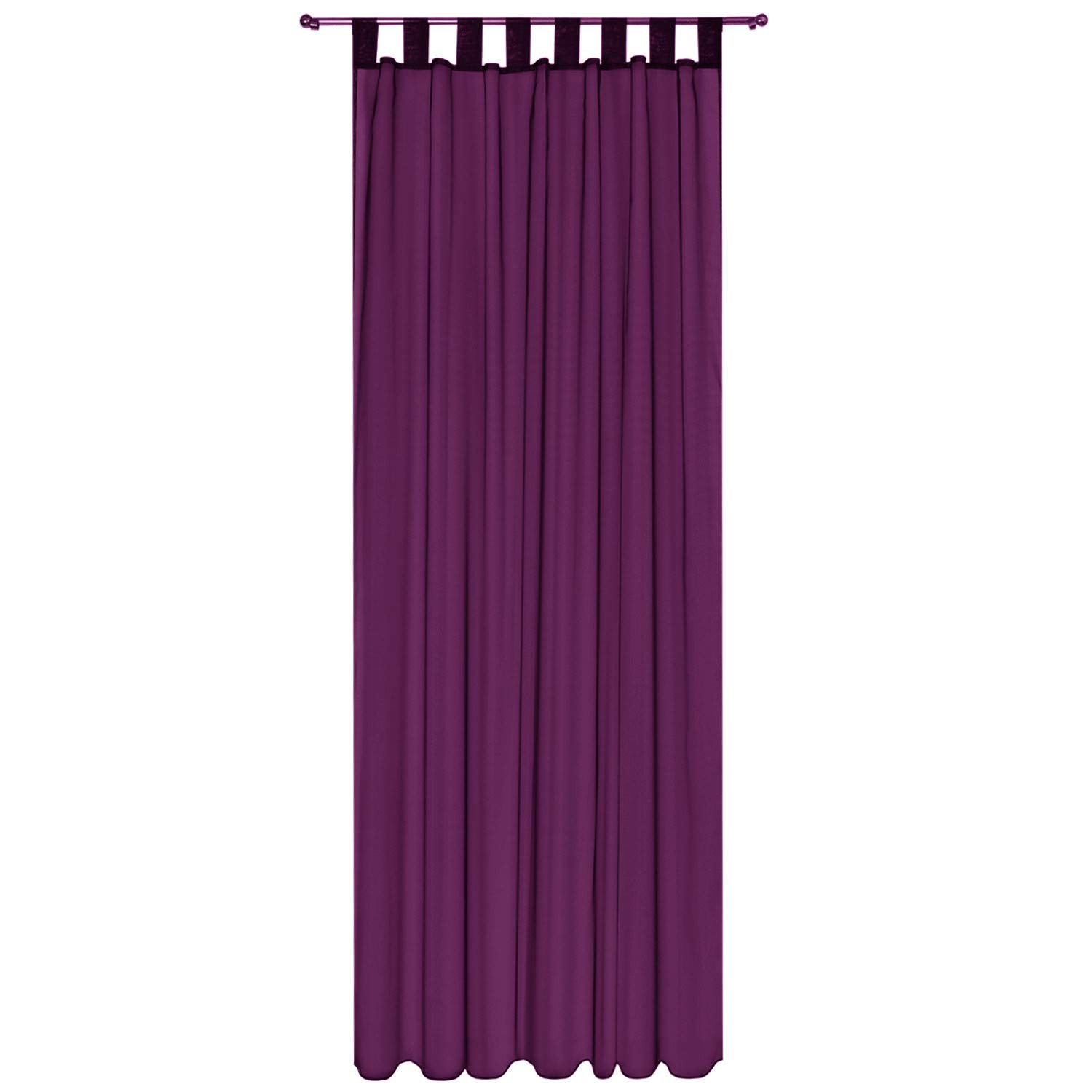 Megachest lucy Woven Voile Tab Top Curtain 2 Panels with ties (28 colors) (eggplant, 56" wideX108 drop(W142cmXH274cm))