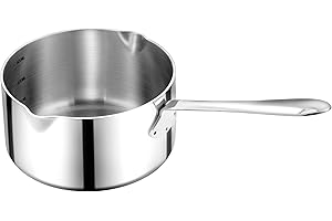 BOHK 20 Ounce Kitchen Induction Stainless Steel Milk Pot Saucepan Oil Chocolate Sauce Pan Butter Warmer Pot (600 ml)