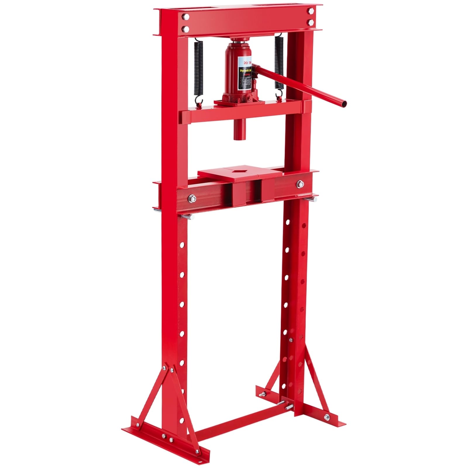 Photo 1 of ************MISSING ASSEMBLY BOLTS***************
20 Ton Hydraulic Press, 44000 LBS H-Frame Floor Shop Press with Triangle Support, 2 Steel Movable Plates & 6 Adjustable Height Beds for Garage Bearing Removal, Metalworking, Heavy Duty, Red