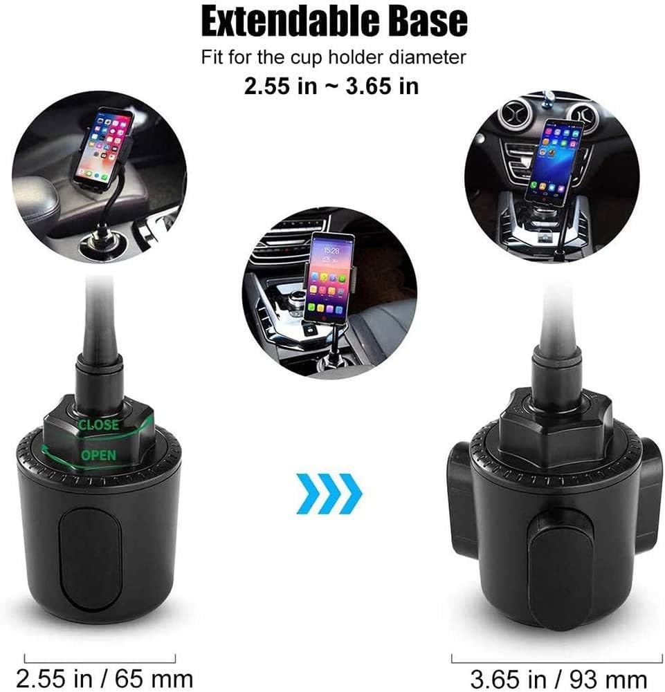 NeotrixQI Universal Flexible Gooseneck Car Phone Holder Cup Holder Mount Holder Compatible with iPhone 16 Pro Max 15 14 - Image 5