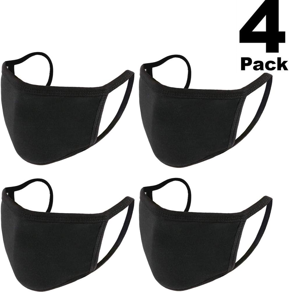 4 Pack Anti dust and Saw Dust Face Protections - Reusable Cotton Comfy Breathable Safety Air Fog Filtration，Outdoor Half Face Pure Cotton Protections