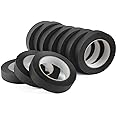Lichamp 10 Pack Black Painters Tape 1 inch, Medium Adhesive Black Masking Tape Bulk Multi Pack, 1 inch x 55 Yards x 10 Rolls (550 Total Yards)