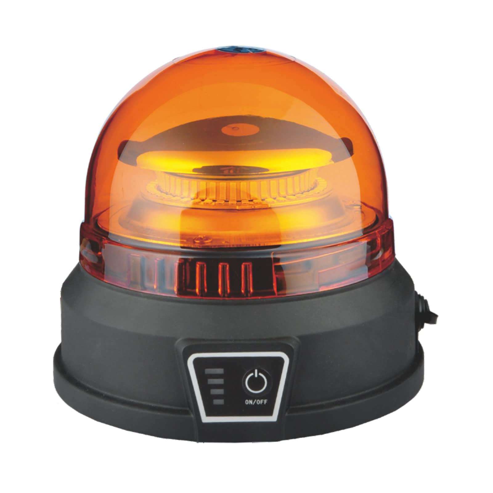 D-TECH LED Rechargeable Magnetic Rotating Beacon Light With Remote Control - Amber Strobe Warning Emergency Traffic Signal