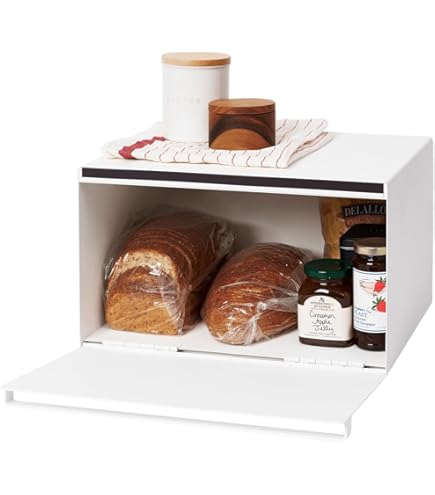 Amazon.com - YAMAZAKI Home Modern Bread Box – Steel + Wood