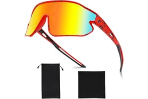 HEQU Kids Teens Sport Sunglasses, Polarized Baseball Sunglasses for Kids Age 8-14, UV400 Protection Sports Cycling Glasses