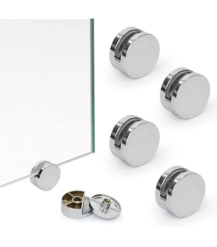 40 Pack Mirror Mounting Clips - Clear Plastic Wall Installation Clips With Screws & Anchors, Heavy Duty - View #7