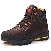 SUREWAY Men's 6" Soft/Steel Toe Heavy Duty Waterproof Work Boot - Leather,Lace Up,Oil/Slip Resistant Dual-Density Comfortable Outsole,EH Construction Industrial Ankle Safety Men Work Boots