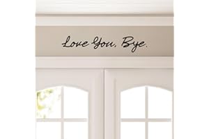 CHICOASIS Love You Bye Wood Signs Wall Decor 21.6" Black Modern Home Decor Unique Wooden Entryway Hallway Wall Art Decorations Express Love and Warmth Family Sign