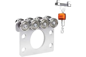 HANBOUNG 8 Wheels Beam Trolley Assembly Use with Unistrut 1-5/8"Wide & Taller Strut Channel Track for Hoist Trolley or Sliding Door Rollers,Rail Track System-Garages -Warehouse 1Pack