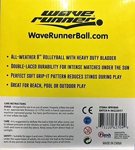 Flash Sales Wave Runner Grip It Waterproof Volleyballl Size 9.25 inches Hydro With Sure Grip Technology Let's Play Volleyball in the Water! Bulk available (Orange)
