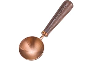 Easyworkz Retro Stainless Steel Coffee Spoon With Black Walnut Handle,10g - Measuring Spoon (Rose gold)