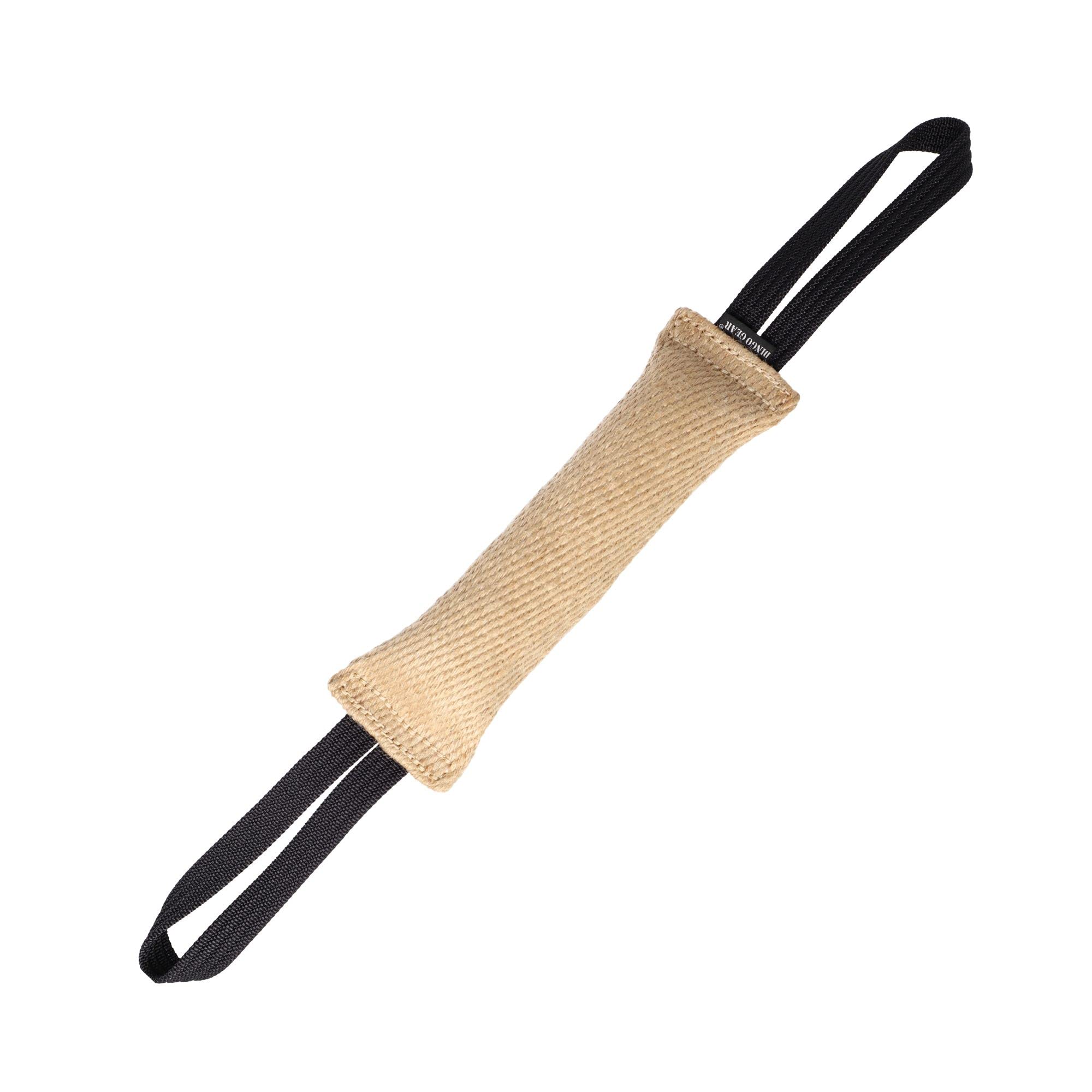 DINGO GEAR Bite Tug with 2 Handles Reinforced for Dog Training and Fun 28 x 6 cm, Jute