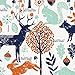 Carousel Designs Navy and Orange Woodland Crib Blanket