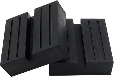 AUTOXBERT 2pcs Car Lift Jack Stand Rubber Pads Square Slotted Frame Rail Guard
