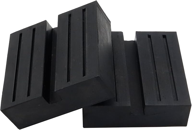 AUTOXBERT 2pcs Car Lift Jack Stand Rubber Pads Square Slotted Frame Rail Guard