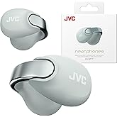 JVC Nearphones Open Ear True Wireless Headphones - Open Ear Earbuds - Bluetooth 5.3-24H Playback - IPX4 Water Resistant - Built-in Mic - Awareness & Comfort - Ear Clip Earbuds - HANP1T