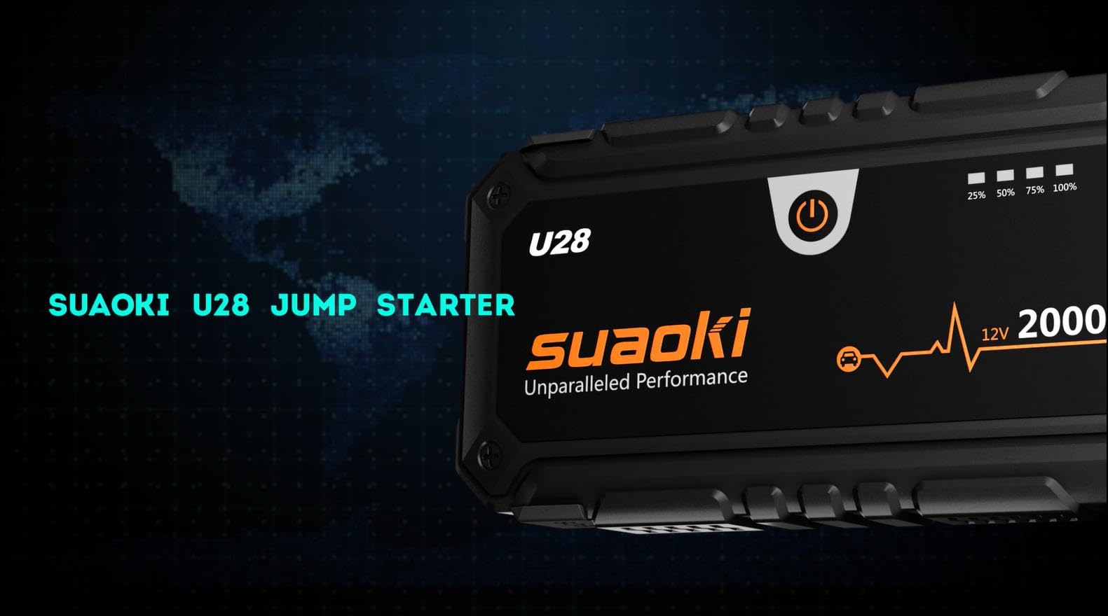 suaoki U28 ジャンプスターター 2000A Watch Suaoki U28 2000A Peak Jump Starter Pack on Amazon Live