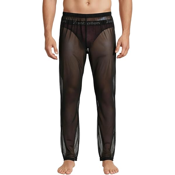 Amazon.com: MUEBAIRES Men's See Through Pajamas Pants Mesh