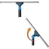 Unger 18-inch Professional Grip Swivel Squeegee &ndash; Professional Grade Window Squeegee for the Home, Large Squeegee for Glass Window Cleaning