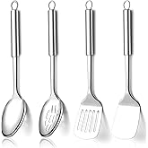 Homquen Kitchen Utensils Set 4pcs, Stainless Steel Cooking Utensils Set, Kitchen Tools Spatulas Set, Cooking Spoons, Home Ess