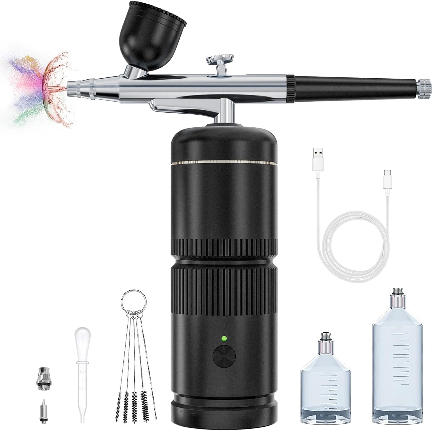 Photo 1 of Rexley Airbrush Kit - Auto Handheld Airbrush Rechargeable Airbrush Compressor Nail Airbrush Machine - Airbrush Set Portable Wireless Air Brush for Nail Art Barber Makeup Model Painting Cake Decor