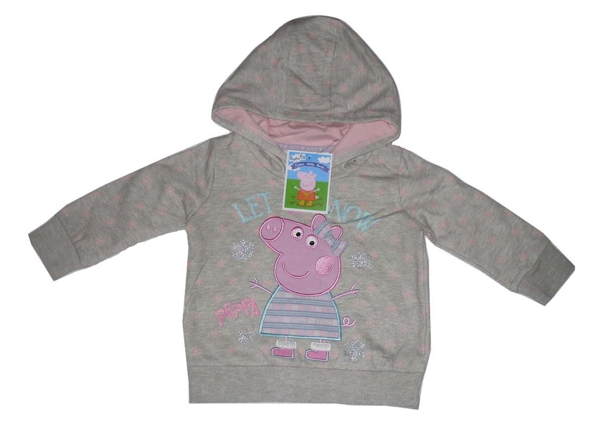 Peppa Pig Wutz Kinder Velour Pullover Sweater Pulli 92 - 116 Mädchen