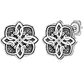 SVODEA Witches Knot Earrings 925 Sterling Silver Witch Knot Stud Earrings Pagan Witch Jewelry Gifts for Women