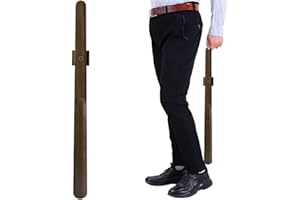 Hotainoys Shoe Horn Long Handle 21.7" Wooden Shoe Horn with Self-Adhesive Magnetic Wall Holder Shoehorn for Seniors, Pregnant