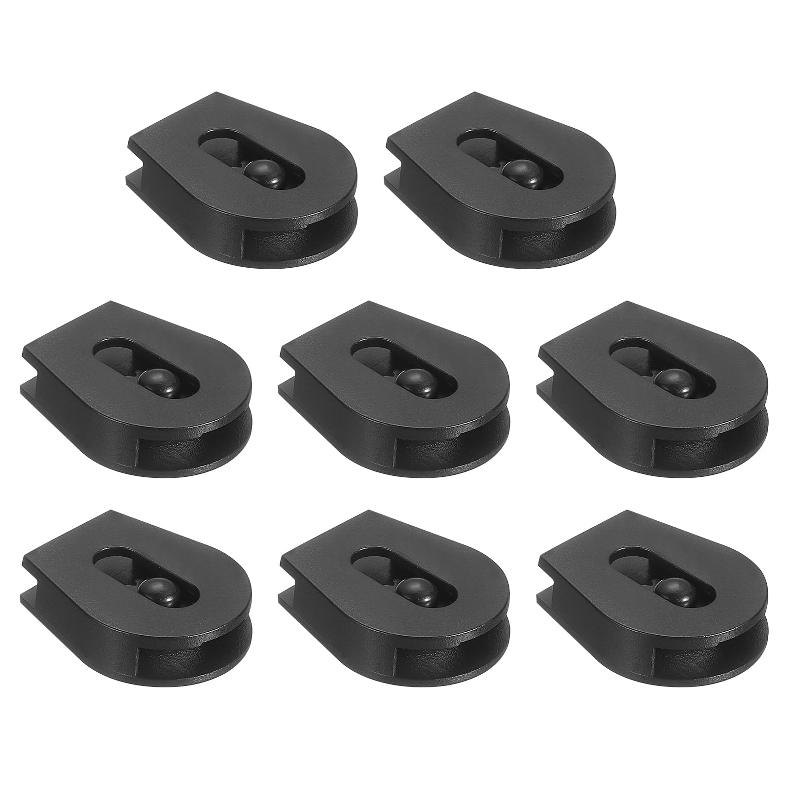 Photo 1 of uxcell 8 Pcs Wheeled Cord Locks for Drawstring Plastic Toggle Slider Stopper End Cord Slider Replacement for Backpack Shoelace Hat Bungee Shock Cord, 0.6x0.8 Inch