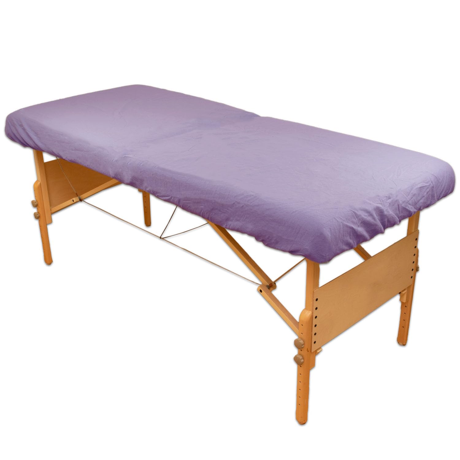 Photo 1 of Body Linen Comfort Deluxe Flannel Massage Table Fitted Sheet. Premium Quality 100% Cotton Therapy Table Sheets. Elastic All Around for a Great Fit on Your Massage Bed - Color: Dahlia Purple