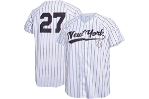 MOUSYA Baseball Jersey Shirt for Women Fan Number 22/27 Stripes Jersey Baseball Mom Shirts for Party Baseball Gift