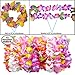 AnapoliZ Hawaiian Headband Flowers | (12 PCS Set) Tropical Head Leis | Luau Floral Headpiece | Flower Headdress Lei, Multi Color | Summer Party Favors