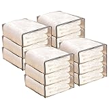 ANVI HOME Clear Vinyl Zippered Storage Bags with
