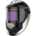 YESWELDER Large Viewing True Color Solar Powered Auto Darkening Welding Helmet with Side View, 4 Arc Sensor Wide Shade 4/5-9/9-13 Welder Mask for TIG MIG ARC Grinding Plasma LYG-Q800D-A
