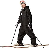 Boys/Girls One Piece Ski Suits Overalls Jumpsuit Windproof Waterproof Snowboarding Snow Suit for Kids Winter Outdoor