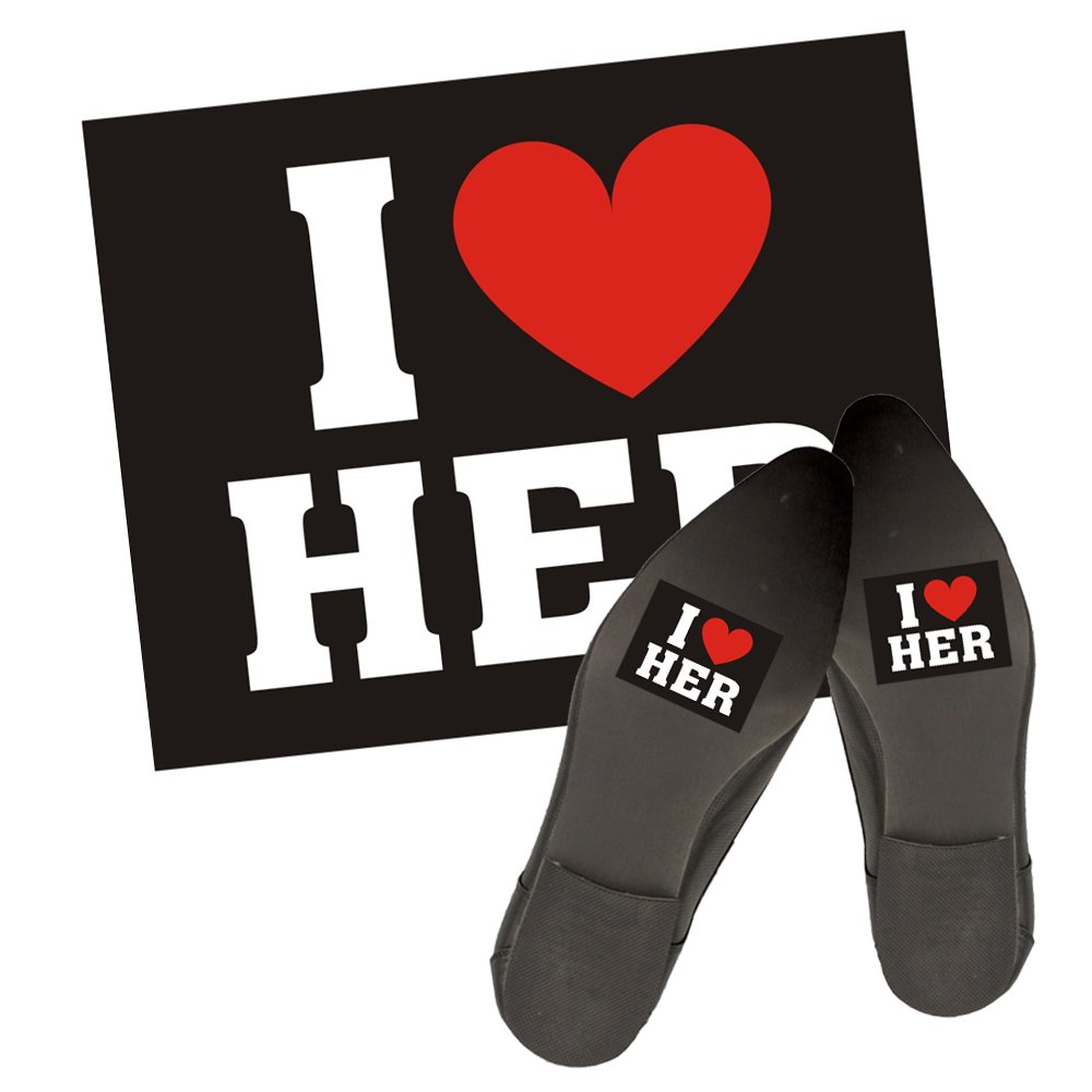 Schuh- Sticker Hochzeit Traualtar I LOVE HER