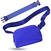 Belt Bag with Extender Strap 65'', Plus Size Fanny Pack Crossbody Bags for Women Men, Mini Everywhere Belt Bag, Fashion Small Waist Pouch (Royal blue + strap)