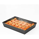 Blue Steel Detroit Pizza Pan 14x10 (Non-Stick&BPA Free) Heat-Resistant Up to 800°F, Pre-Seasoned Carbon Steel Detroit Pizza Pan, Deep Dish Pizza Authentic Steel Pan Five Years Free Replacement