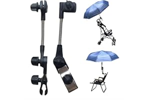INF-WAY Umbrella Holder for Stroller, Secure Grip for Strollers/Camping Chairs - Scratch-Free Mount for Round/Square Tubes