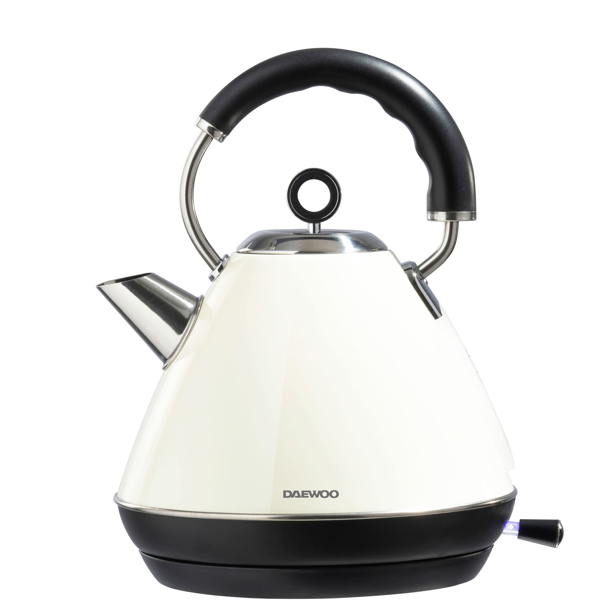 Daewoo Kensington Pyramid Kettle, Stainless Steel, 3000 W, 1.7 liters, Cream