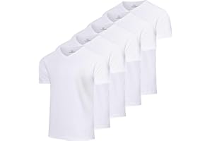 Real Essentials 5 Pack: Men's Mesh Quick Dry Short Sleeve V-Neck T-Shirt - Athletic Performance (Available in Big & Tall)