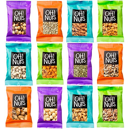 Nuts & Seeds Mixed Nuts and Seeds 12 Variety Snack Bags, Freshly