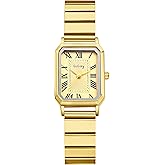 Avaner Women's Square Wrist Watches: Ladies Gold Silver Analog Quartz Stainless Steel Strap Classic Watch