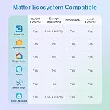 Eightree Matter Smart Plug with Energy Monitoring 13A 4 Pack 2.4GHz view 2