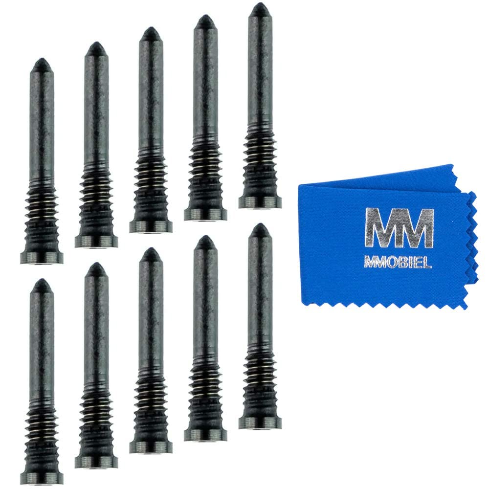 MMOBIEL 10x Bottom Screws Compatible with iPhone 12 Pro Max / 12 Pro / 12/11 Pro Max / 11 Pro / 11 / XS Max/XS/XR/X - Black